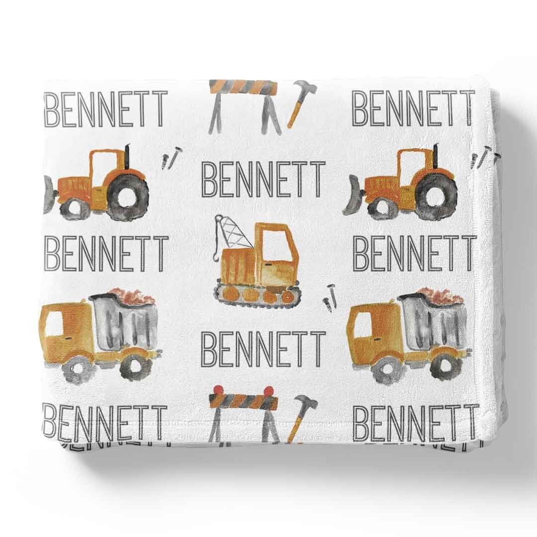 Little Digger Personalized Toddler Blanket