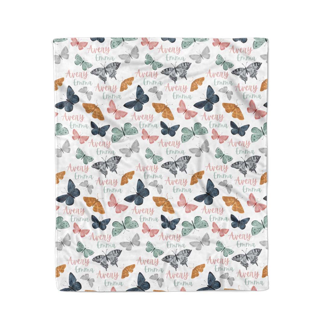 Bentley's Butterfly Personalized Kids Blanket