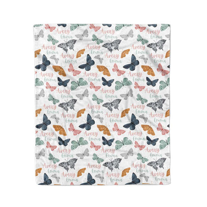 Bentley's Butterfly Personalized Kids Blanket