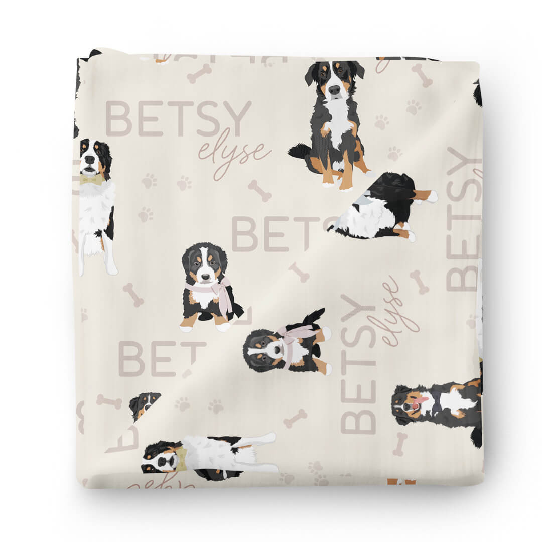 Personalized Baby Name Swaddle Blanket | Dog Breeds