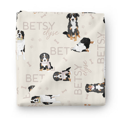 Personalized Baby Name Swaddle Blanket | Dog Breeds