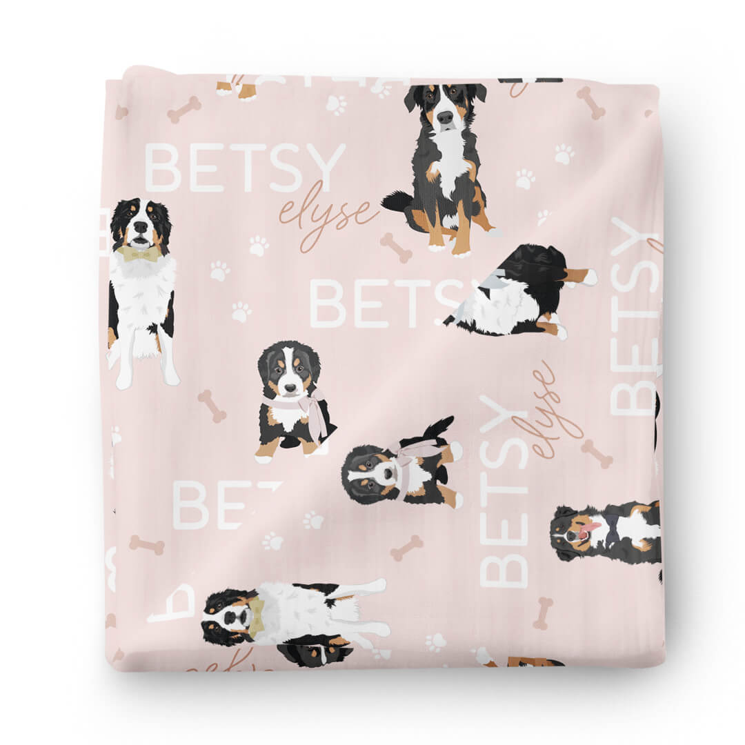 Personalized Baby Name Swaddle Blanket | Dog Breeds