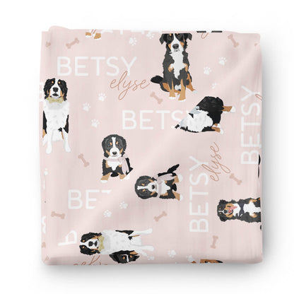 Personalized Baby Name Swaddle Blanket | Dog Breeds