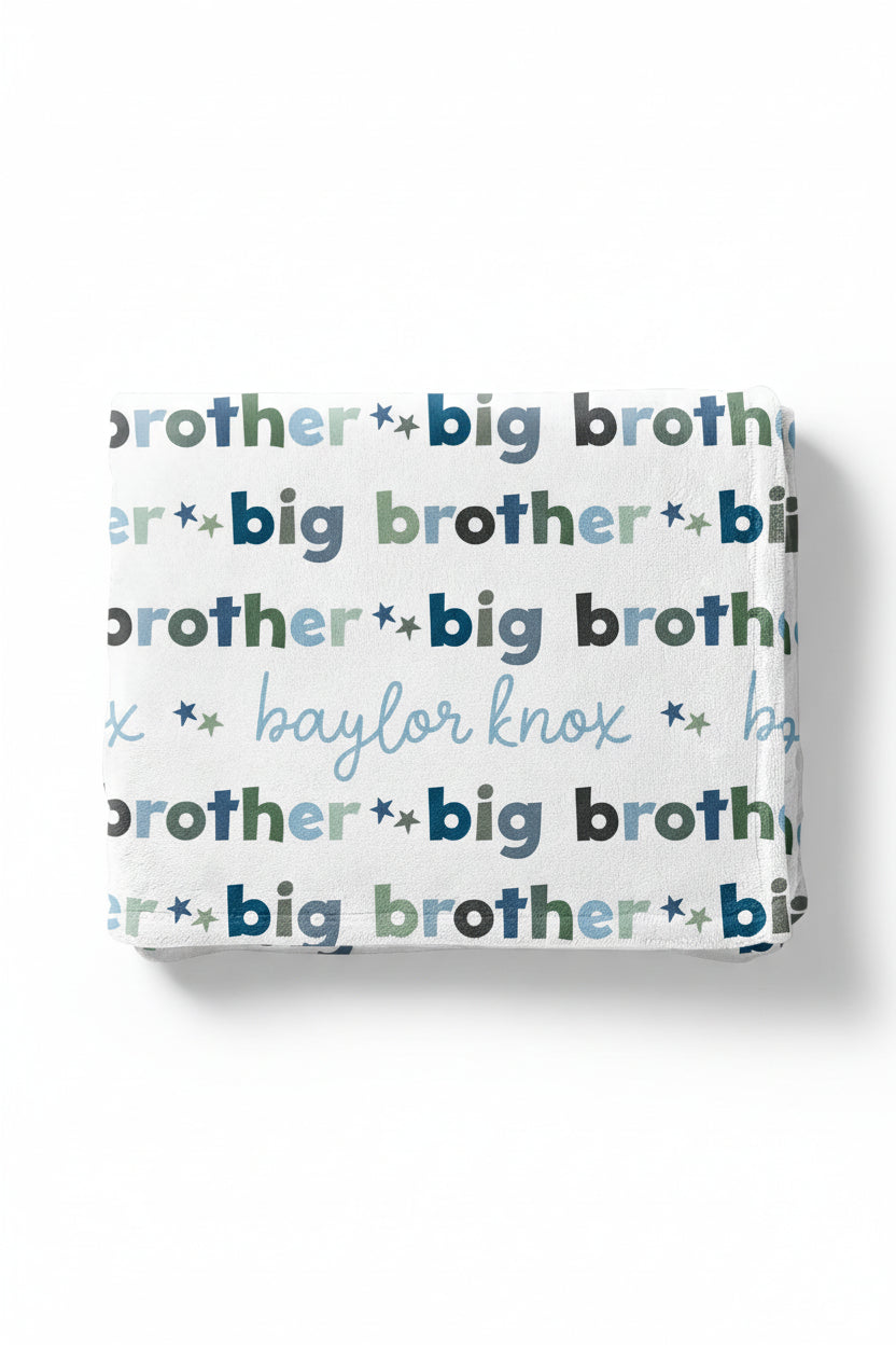 Big Brother Personalized Kids Blanket