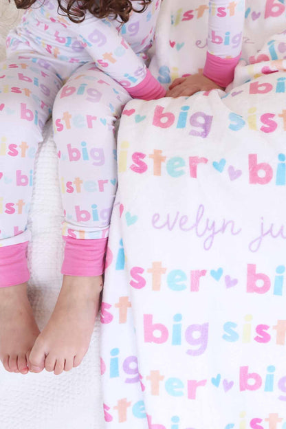 Big Sister Personalized Kids Blanket