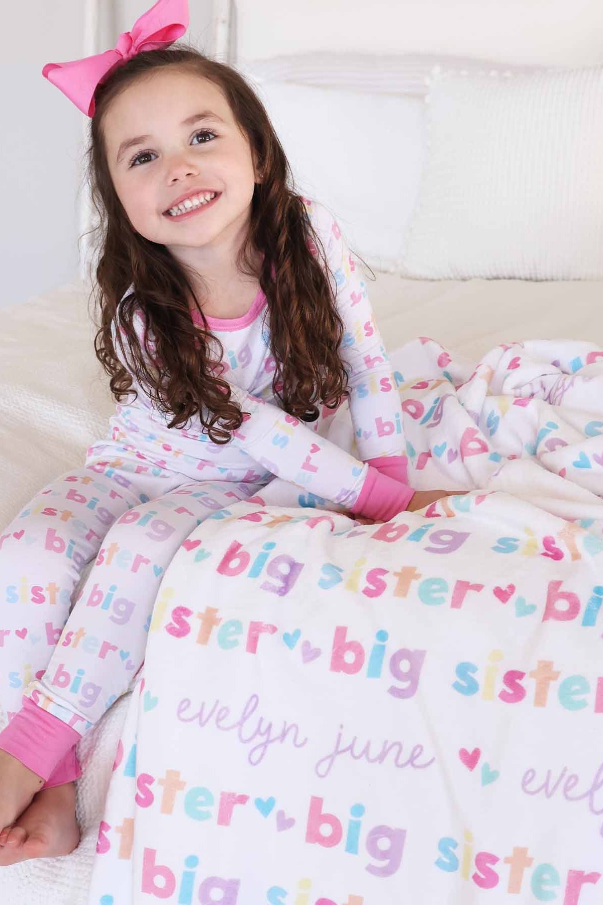 Big Sister Personalized Kids Blanket
