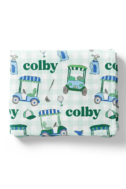 Birdie Babes Personalized Kids Blanket | Green