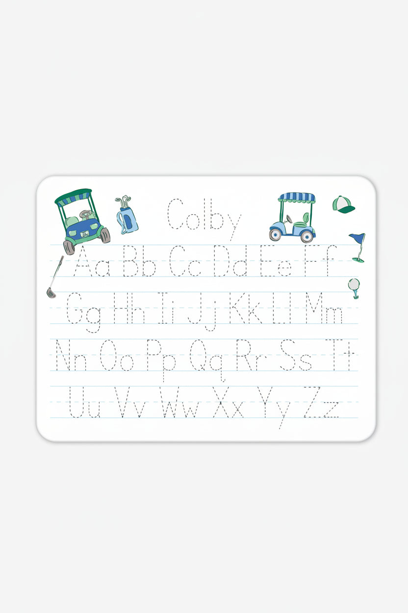 Kids Personalized Whiteboard | Birdie Babes Green