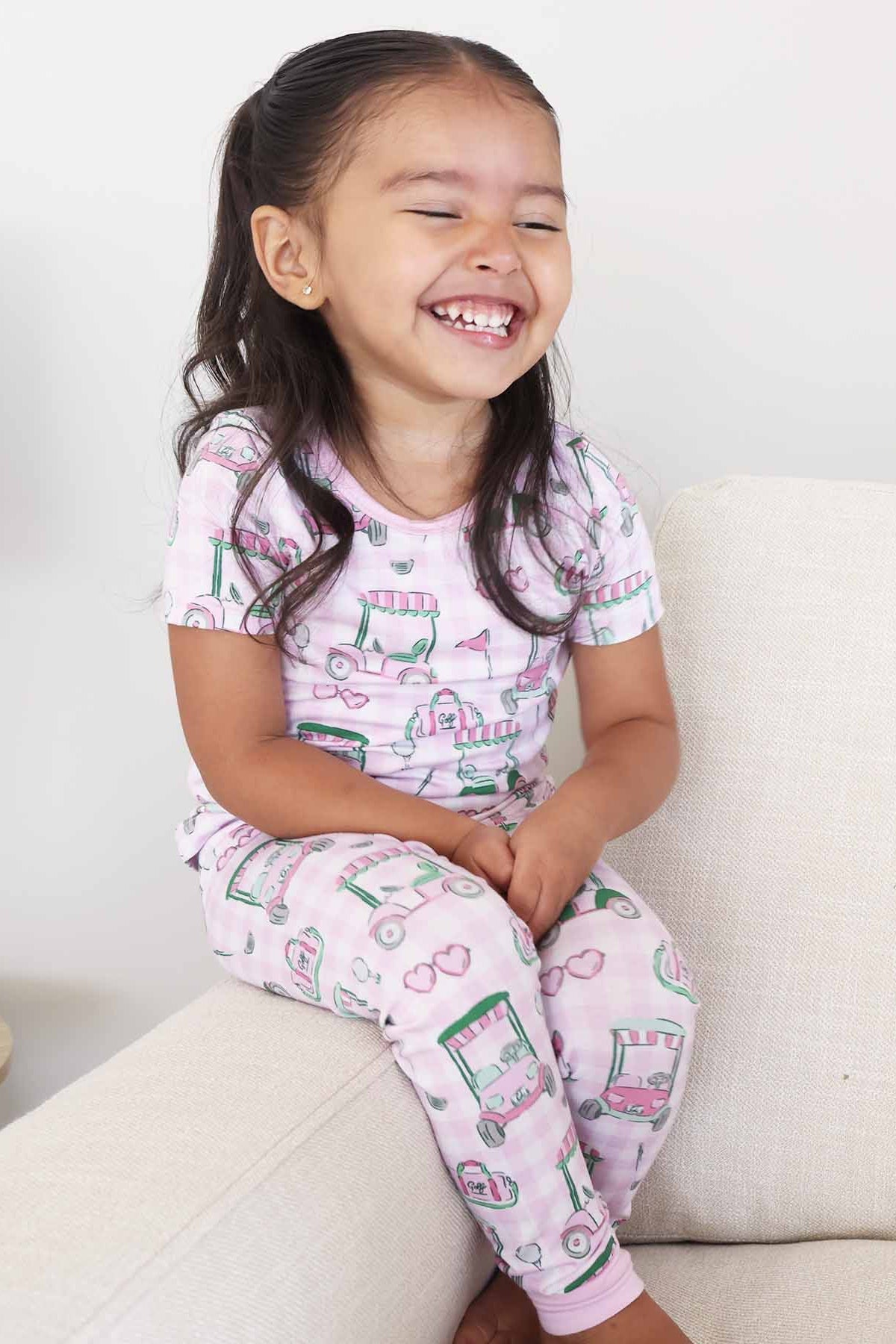 Birdie Babes Two Piece Pajama Set | Pink