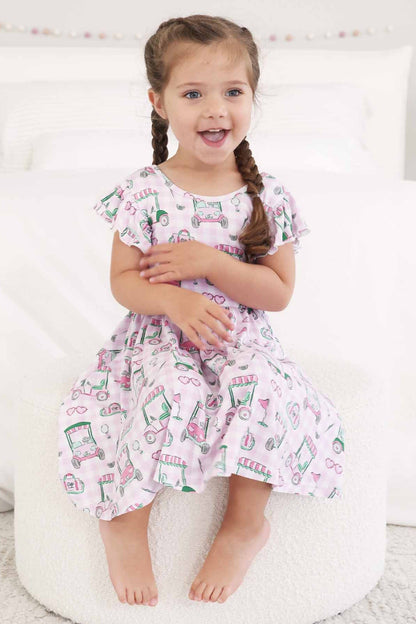 Girls' Ruffle Twirl Dress | Birdie Babes Pink