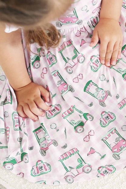 Girls' Ruffle Twirl Dress | Birdie Babes Pink