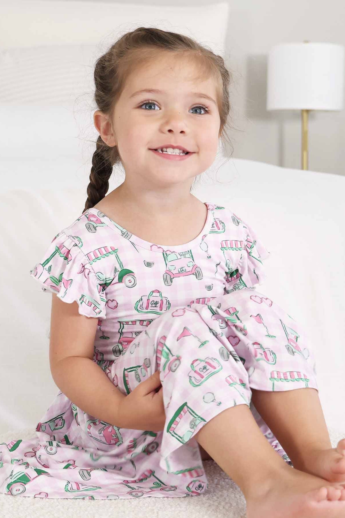 Girls' Ruffle Twirl Dress | Birdie Babes Pink