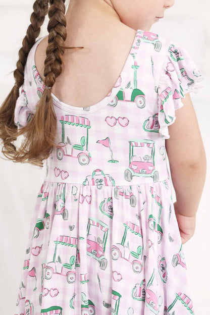 Girls' Ruffle Twirl Dress | Birdie Babes Pink