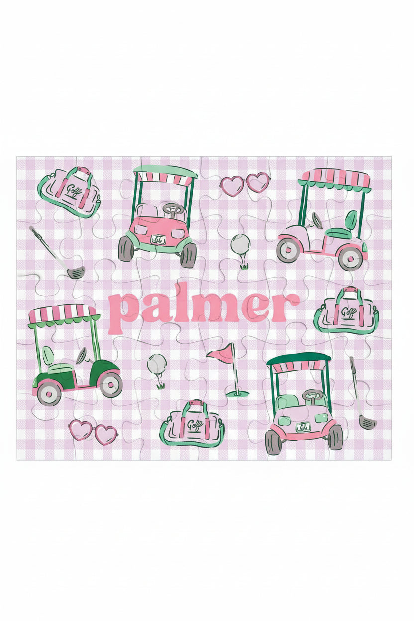 Kids Personalized 30 Piece Puzzle | Birdie Babes Pink
