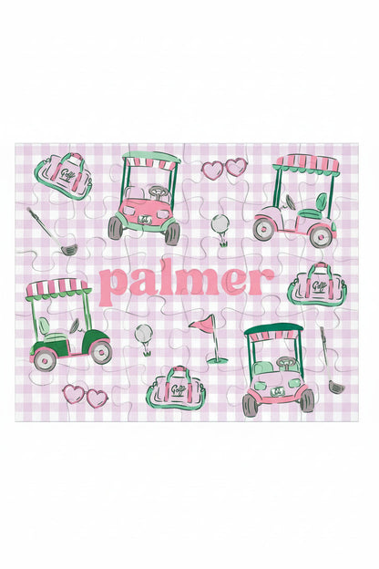 Kids Personalized 30 Piece Puzzle | Birdie Babes Pink