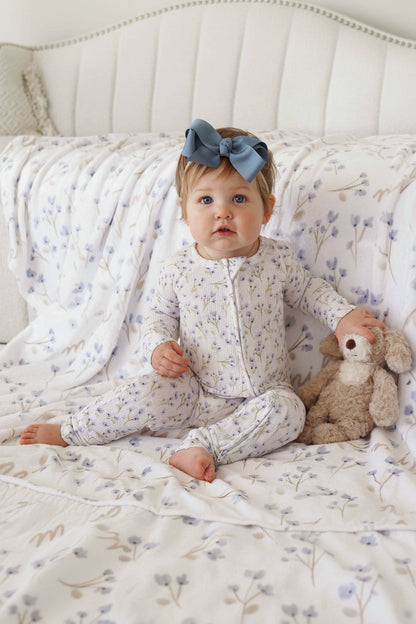 Blake's Blooms Personalized Kids Blanket