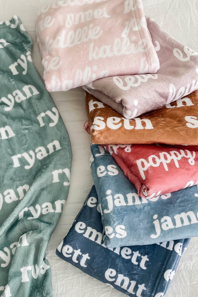 Earthy Tones Personalized Color Blanket