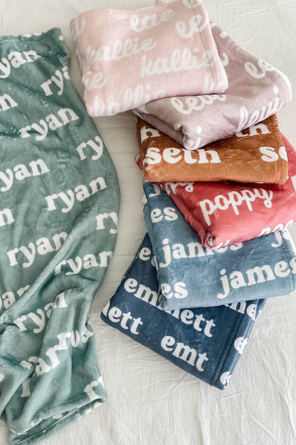 Personalized Color Blanket | Baby Pink