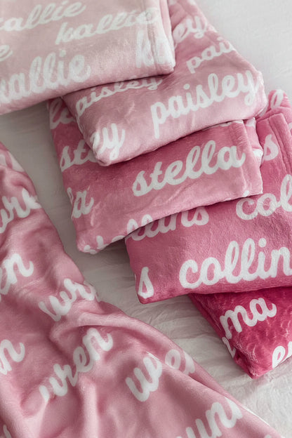 Perfectly Pink Personalized Color Blanket