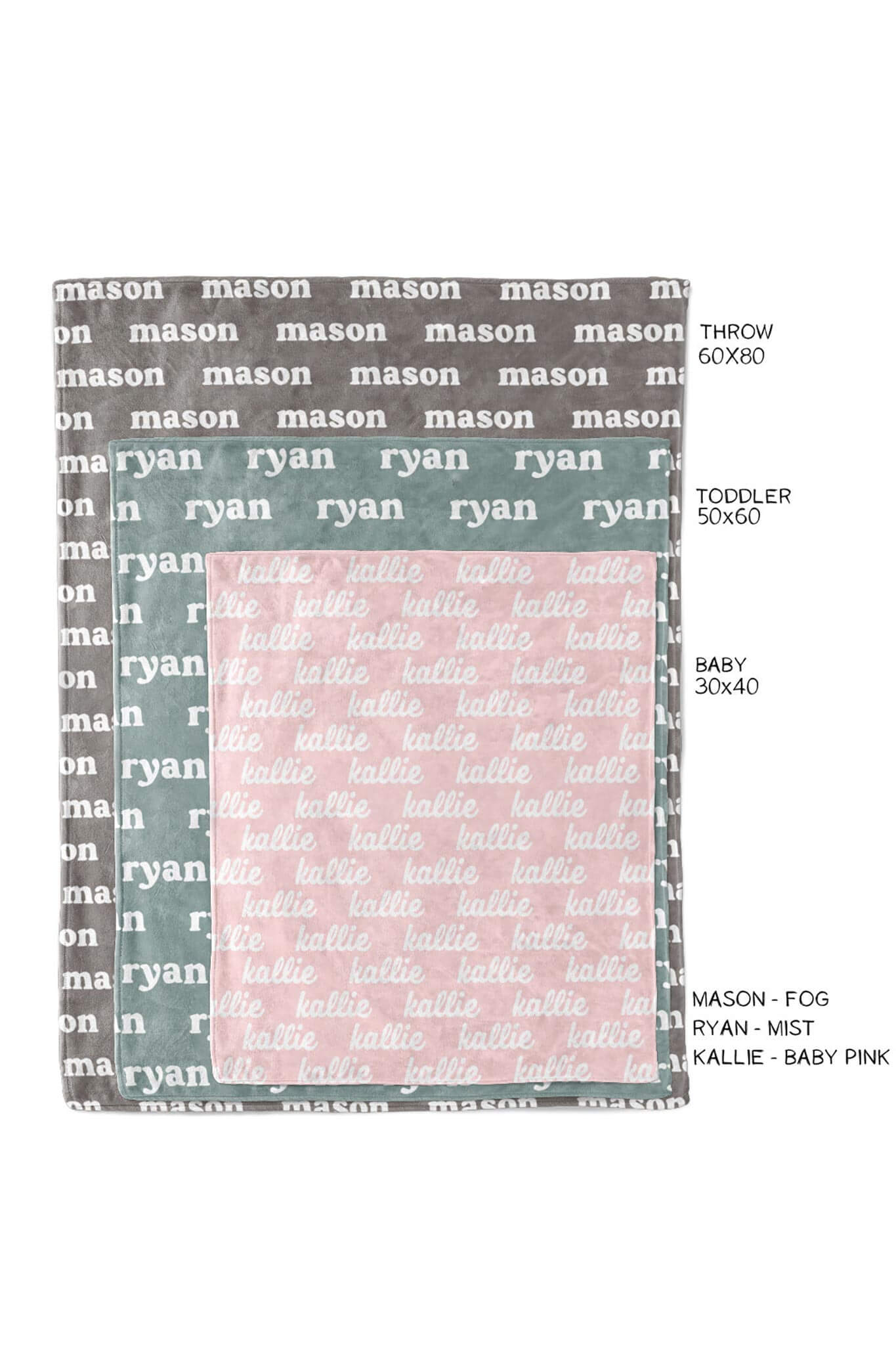 Personalized Color Blanket | Plush Pastels