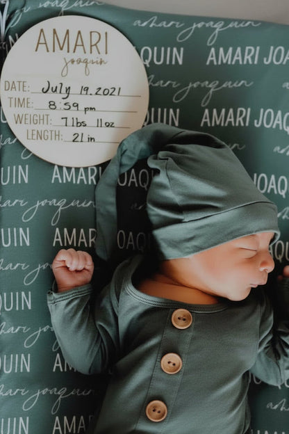 Personalized Birth Stats Wood Announcement | Block