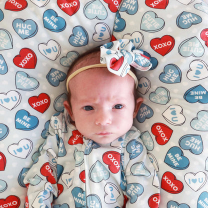 Candy Crush Knit Bow Headband | Blue