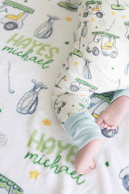 Country Club Cuties Personalized Kids Blanket | Blue