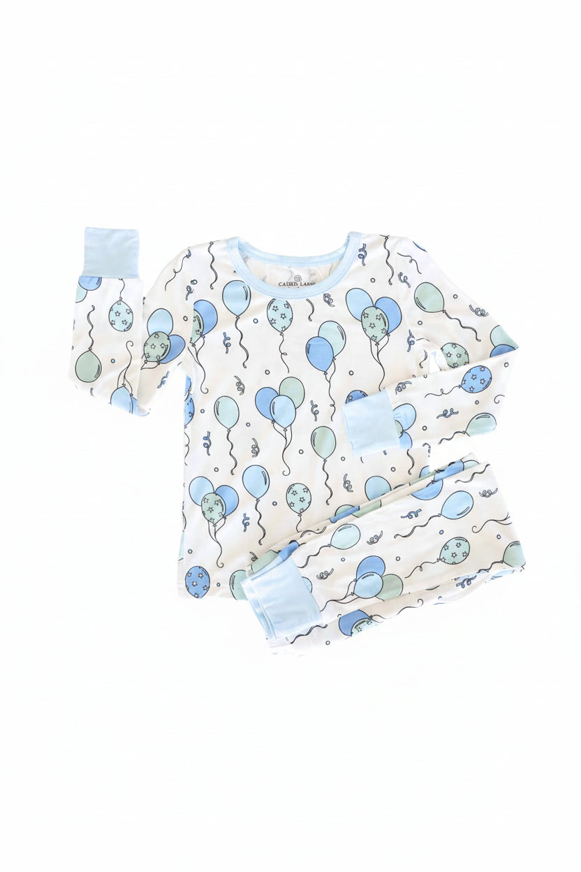 Party Time Two Piece Pajama Set | Blue