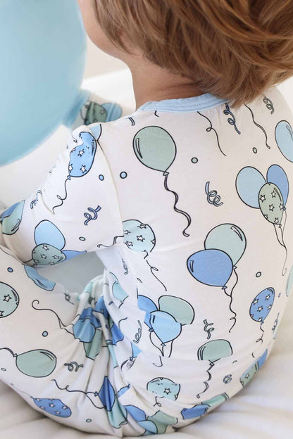 Party Time Two Piece Pajama Set | Blue