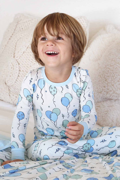 Party Time Two Piece Pajama Set | Blue