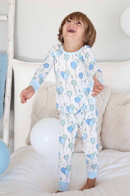 Party Time Two Piece Pajama Set | Blue