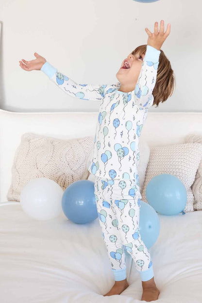Party Time Two Piece Pajama Set | Blue