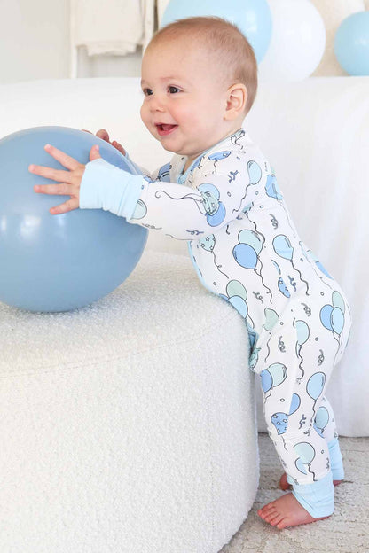 Party Time Convertible Zip Romper | Blue