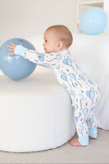Party Time Convertible Zip Romper | Blue