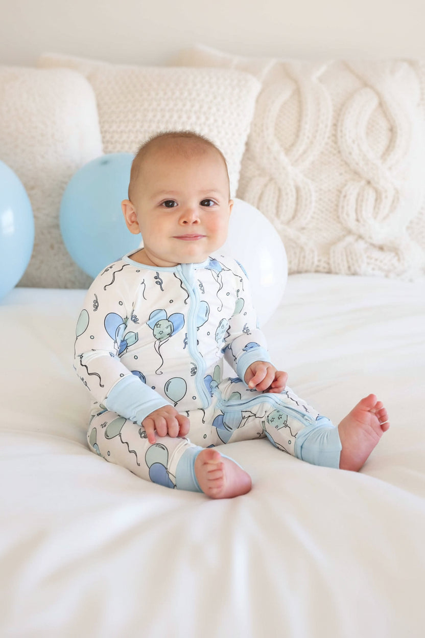 Party Time Convertible Zip Romper | Blue