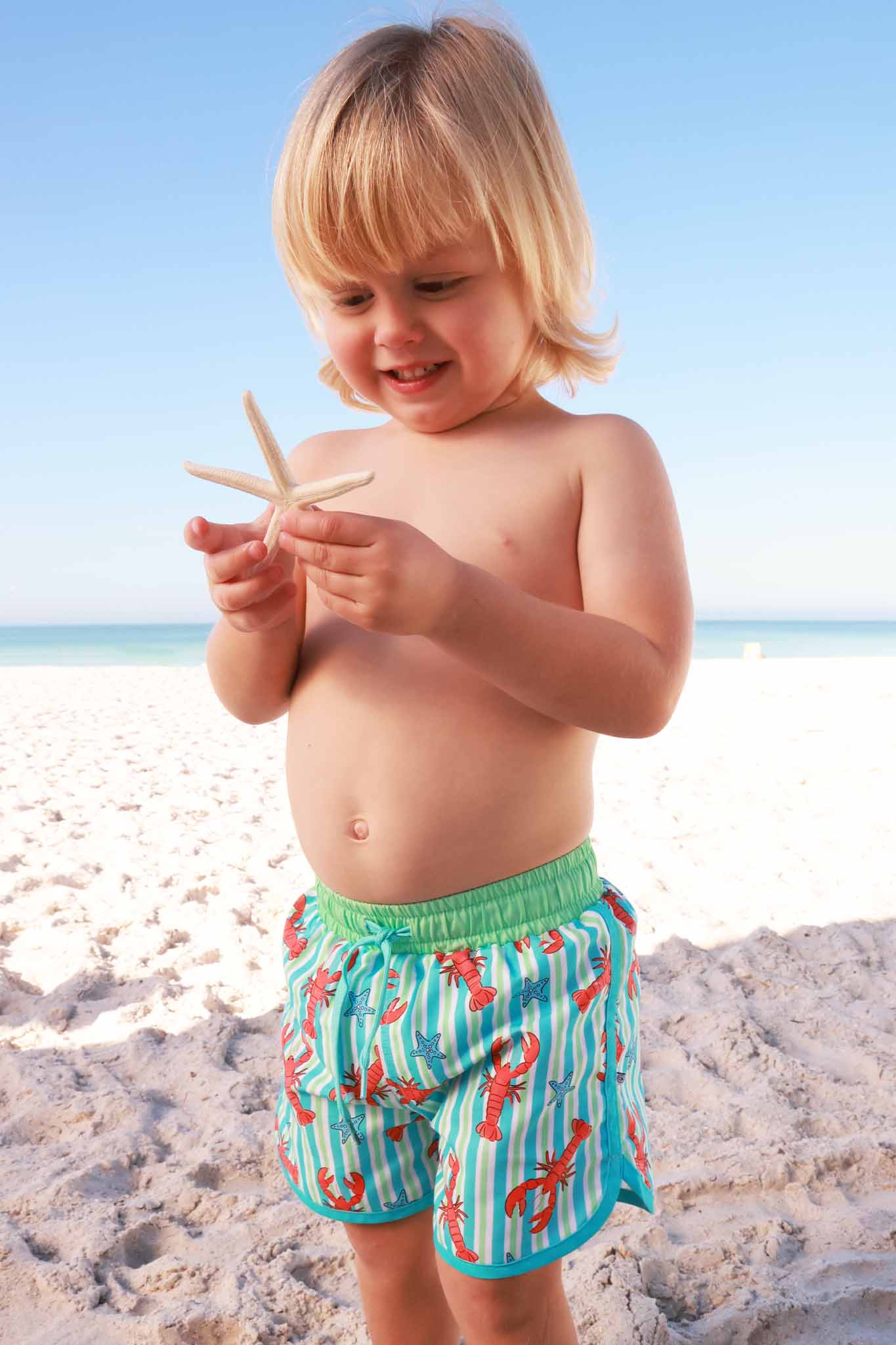 Boy's Swim Trunks | Pinch Me Blue
