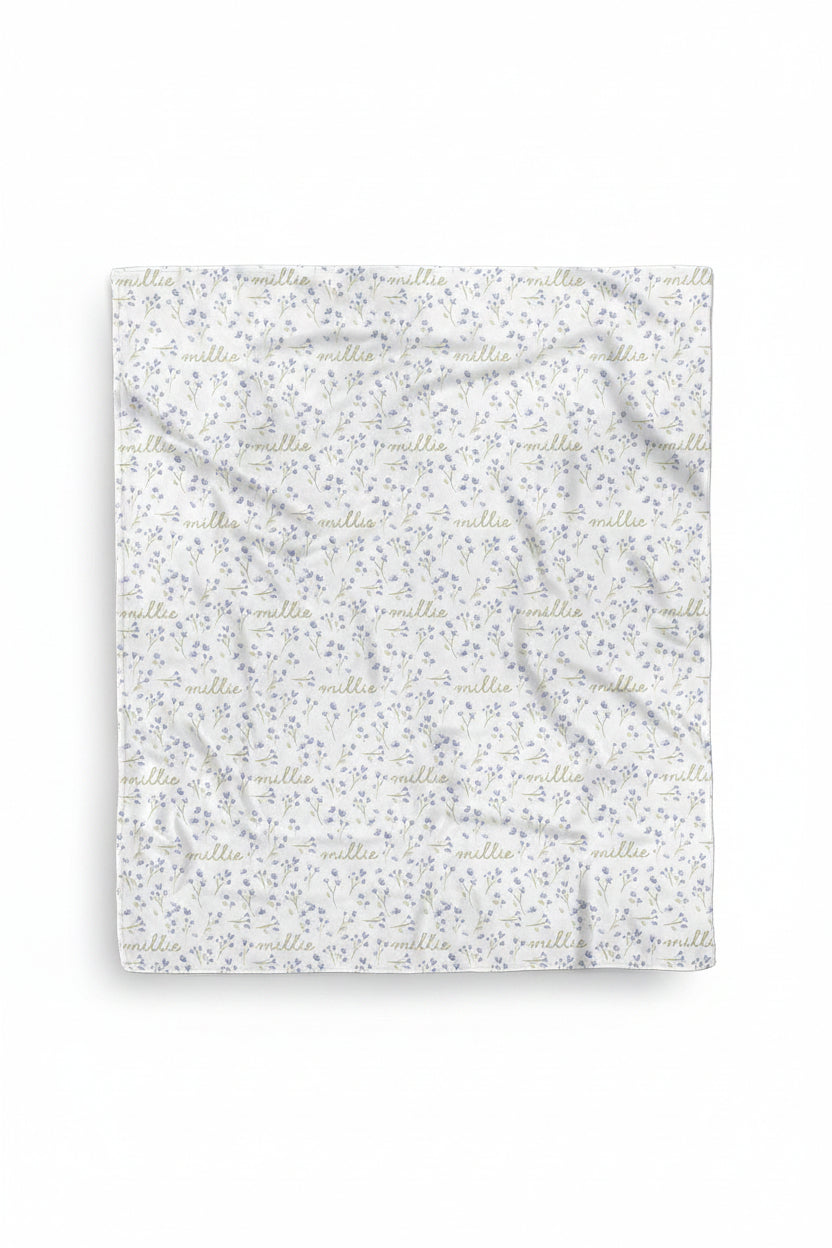 Blake's Blooms Personalized Kids Blanket