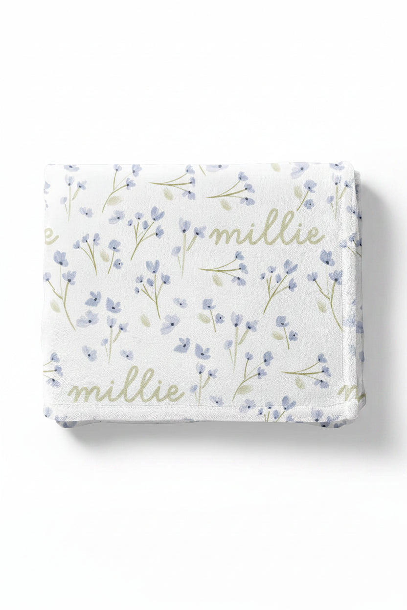 Blake's Blooms Personalized Kids Blanket