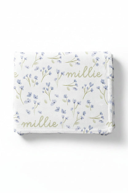 Blake's Blooms Personalized Kids Blanket