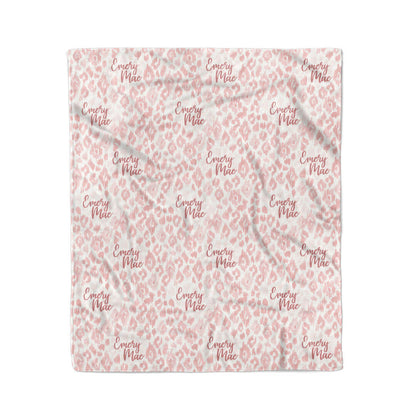 Blush Leopard Personalized Kids Blanket