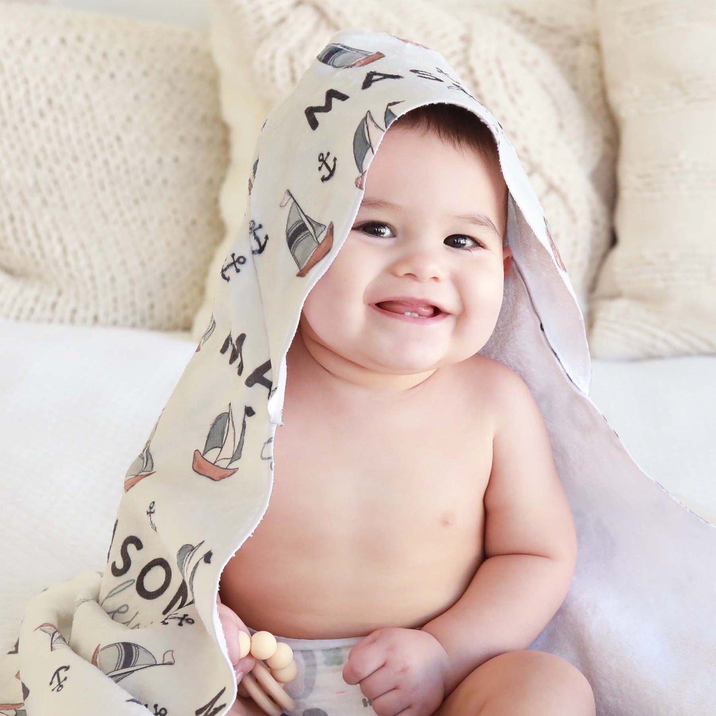 Personalized Hooded Towel | Set Sail