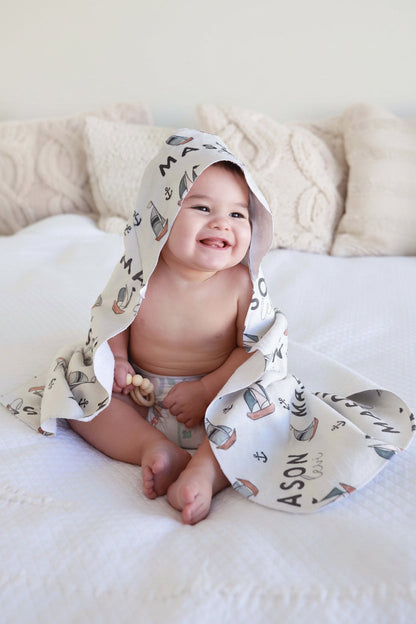 Personalized Hooded Towel | Set Sail