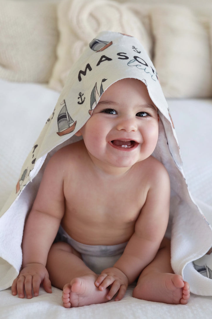 Personalized Hooded Towel | Set Sail