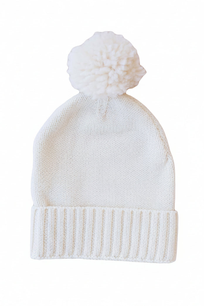 Knit Baby Pom Pom Beanie