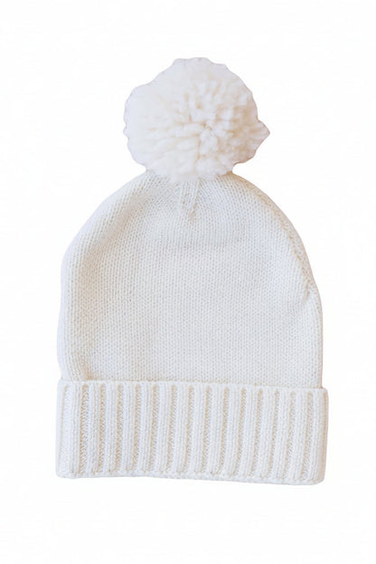 Knit Baby Pom Pom Beanie