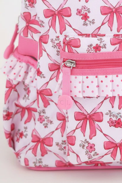 Kids Embroidered Ruffle Backpack | Bow Besties