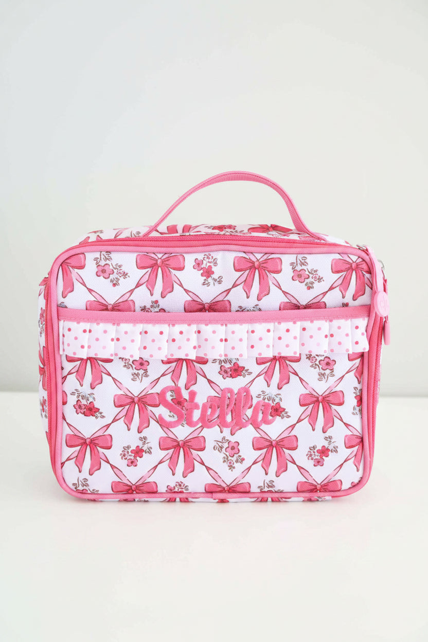 Kids Embroidered Ruffle Lunchbox | Bow Besties