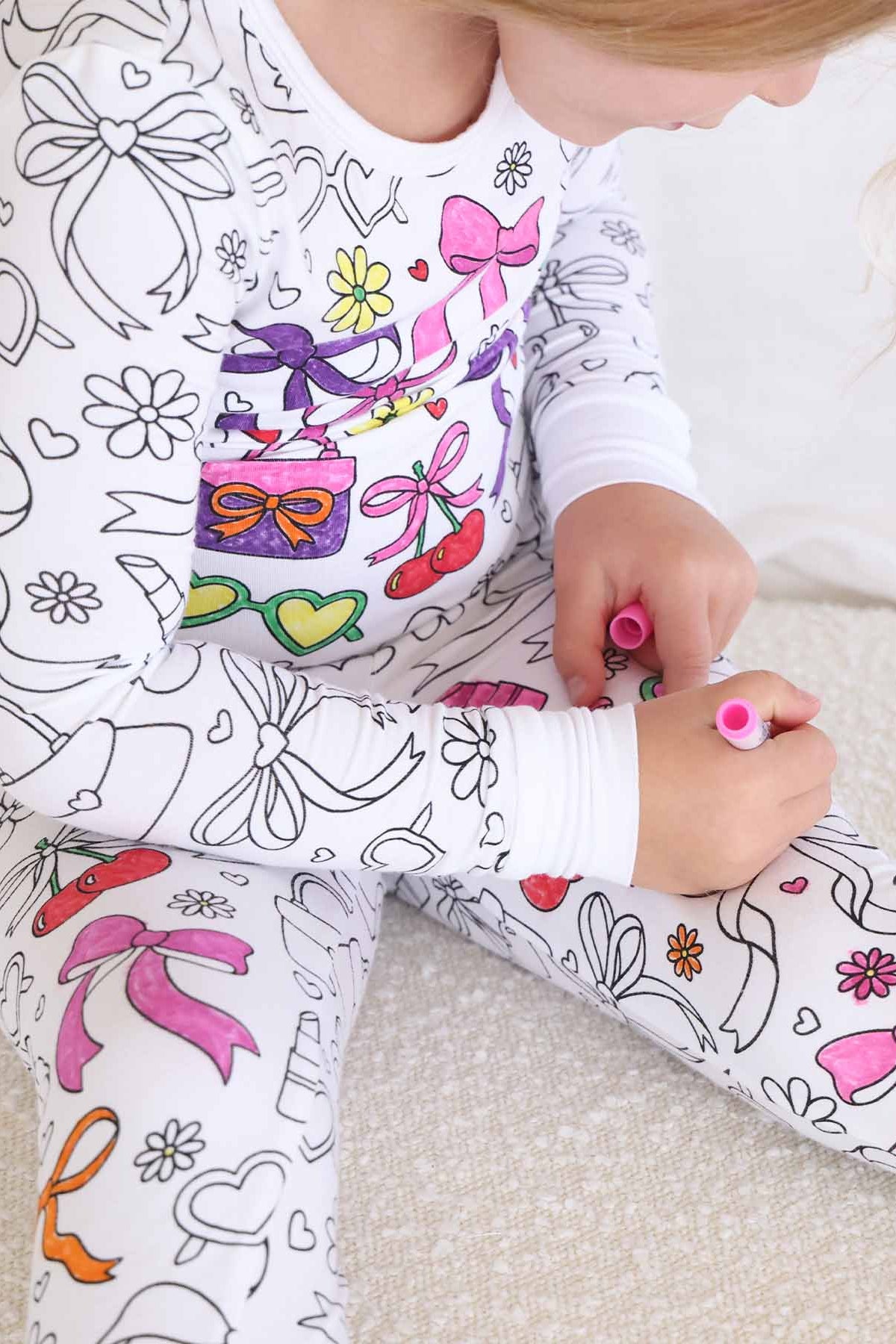 Colorable Two Piece Bamboo Pajama Set | Material Girl