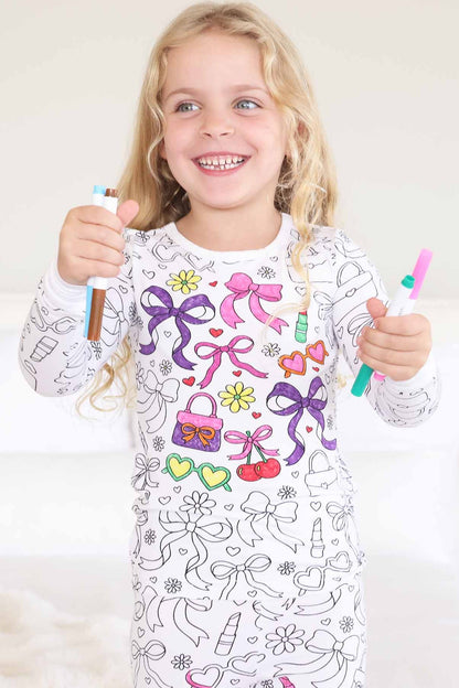 Colorable Two Piece Bamboo Pajama Set | Material Girl