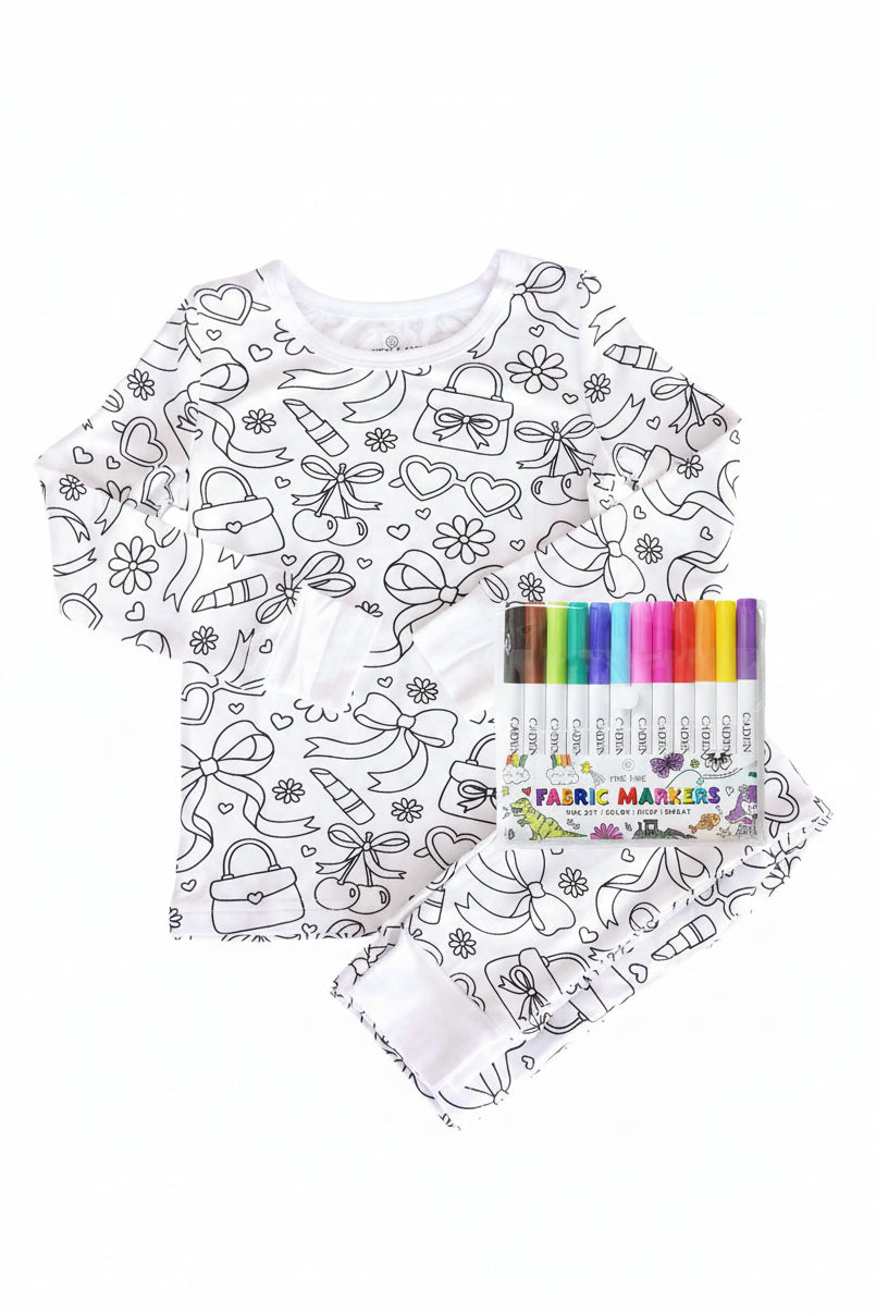 Colorable Two Piece Bamboo Pajama Set | Material Girl